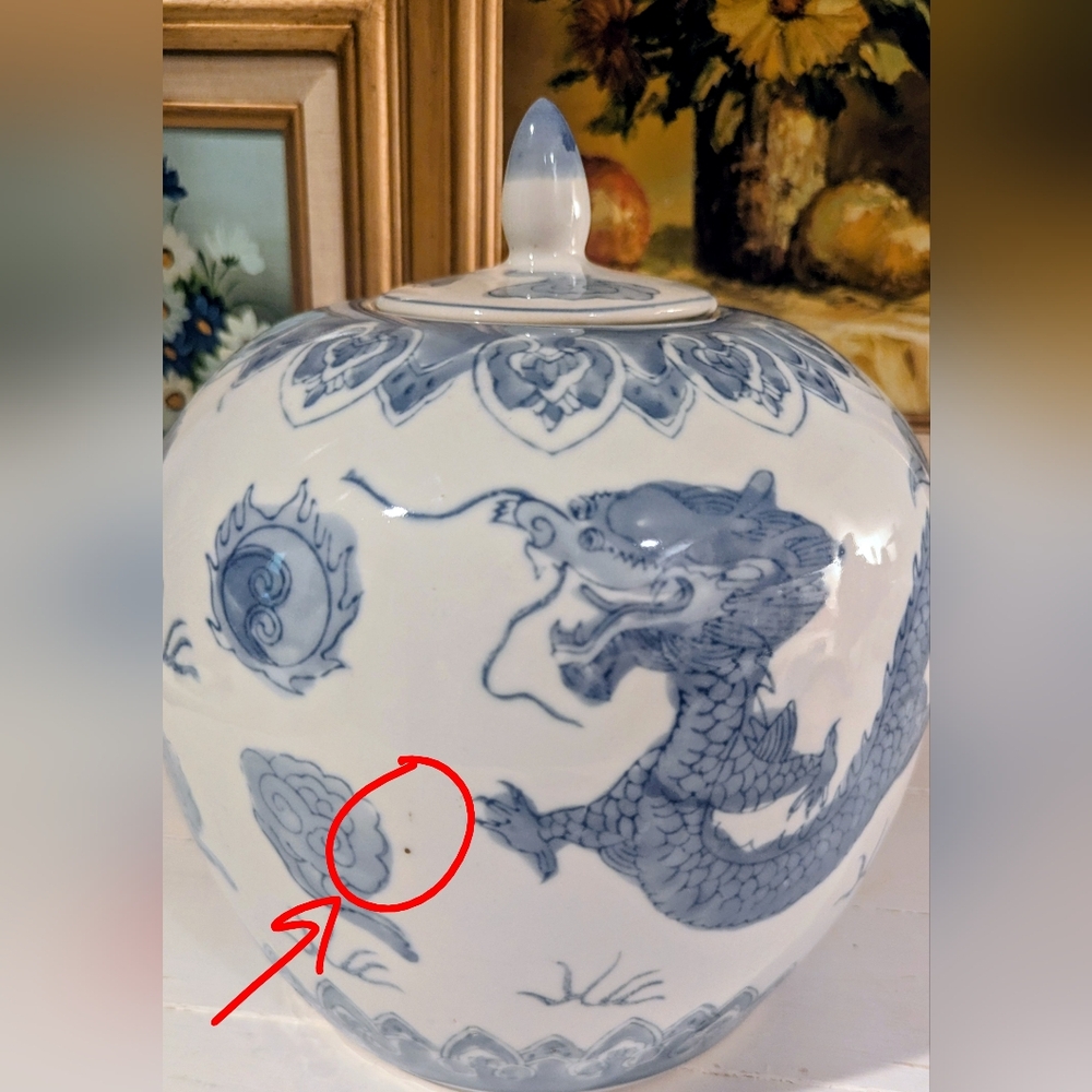 Blue and White Dragon Ginger Jar - Picture 3 of 8